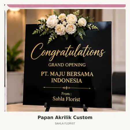 Papan Bunga Akrilik Bojonggede